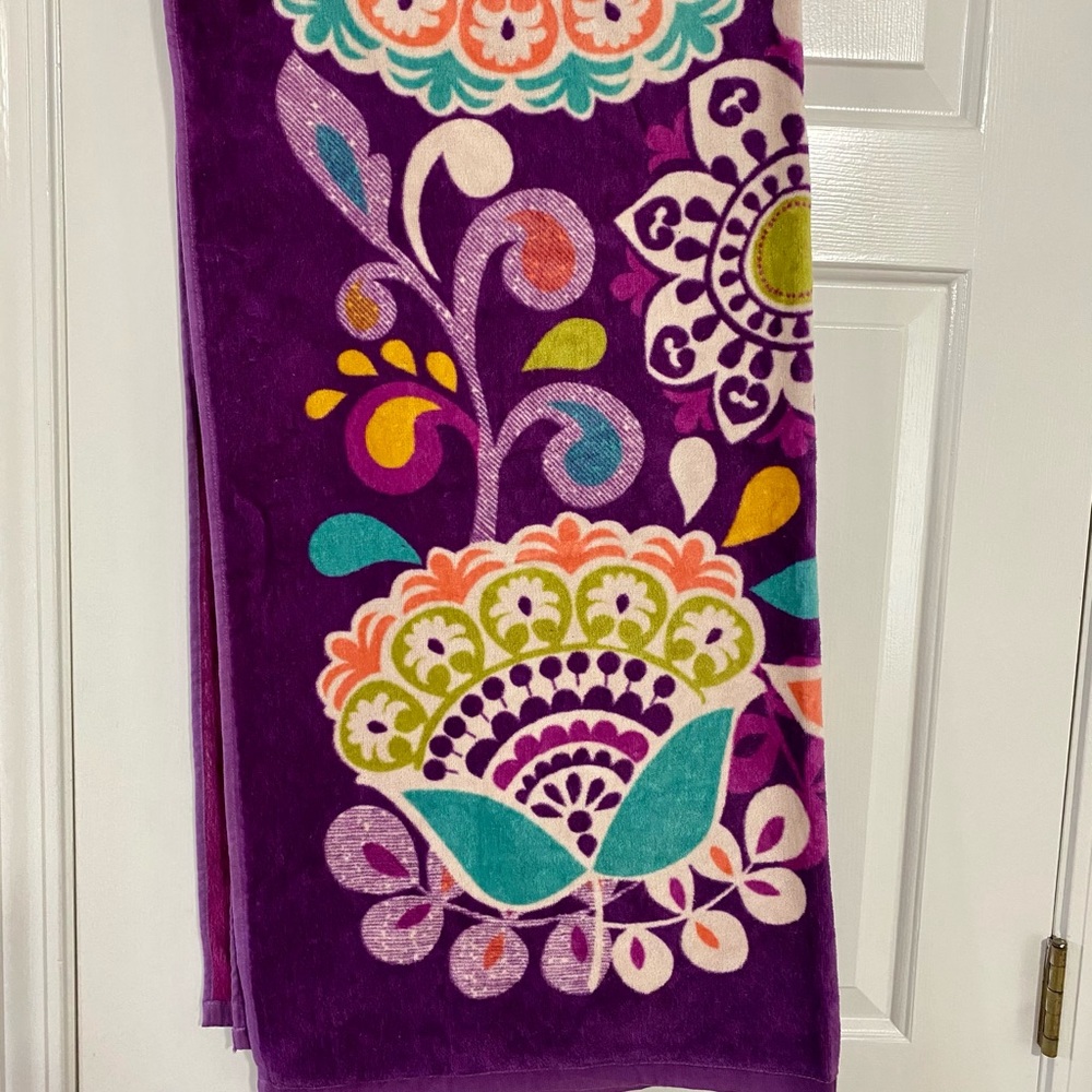 Vera Bradley Beach Towel Plum Crazy